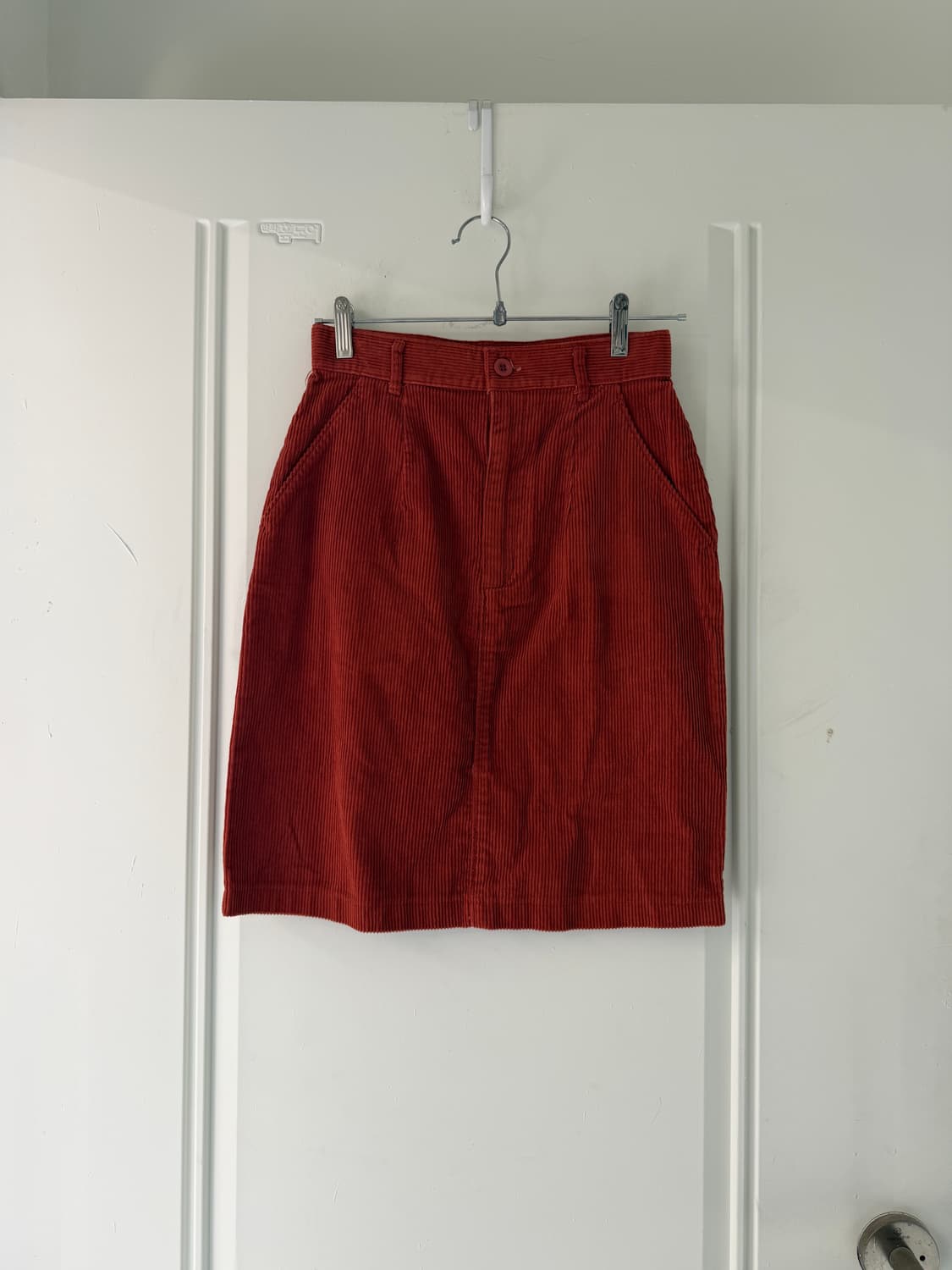 일본빈티지 오렌지 코듀로이 미디스커트 상품이미지6