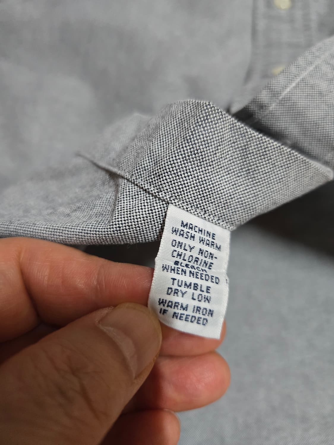 폴로 랄프로렌 신형 그레이 옥스포드 커스텀핏 셔츠 상품이미지8