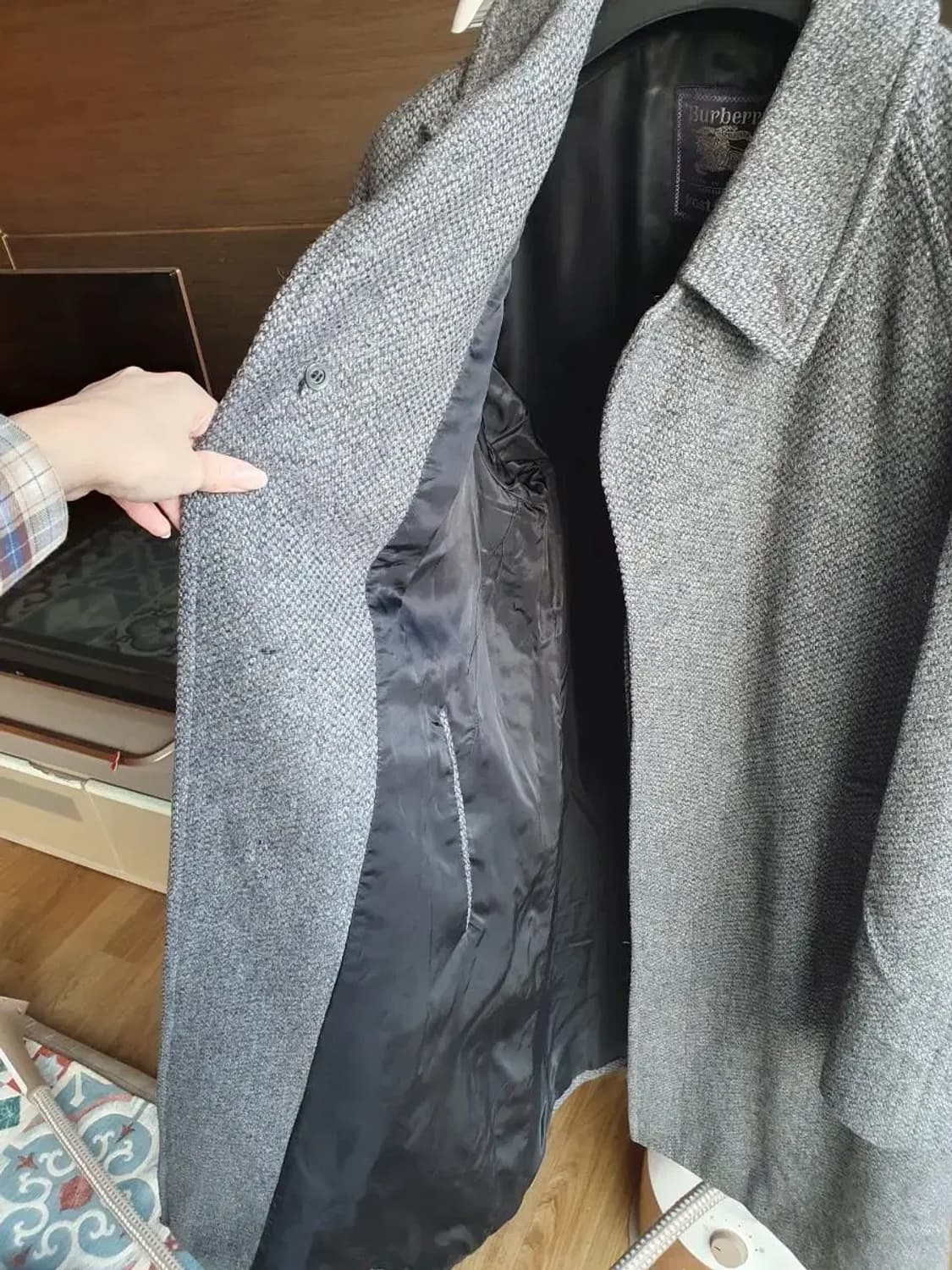 빈티지 버버리 아이리쉬 트위드 발마칸 코트 미품급 상품이미지5