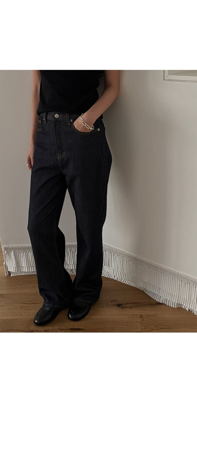 킨다베이지 클래식 생지 데님(롱버전, L) 상품이미지3