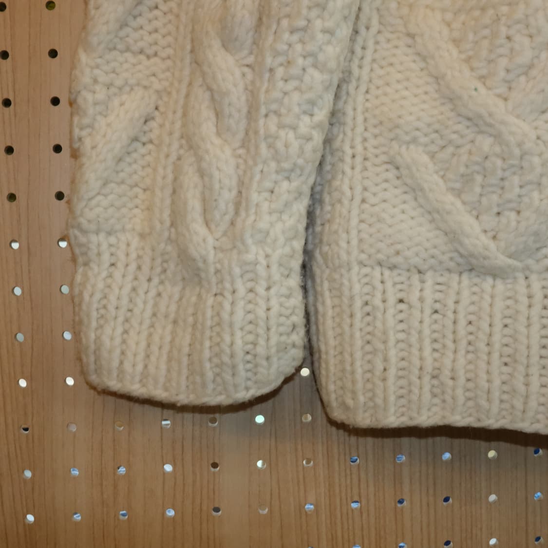 빈티지 핸드메이드 울 후드 니트 집업 상품이미지3