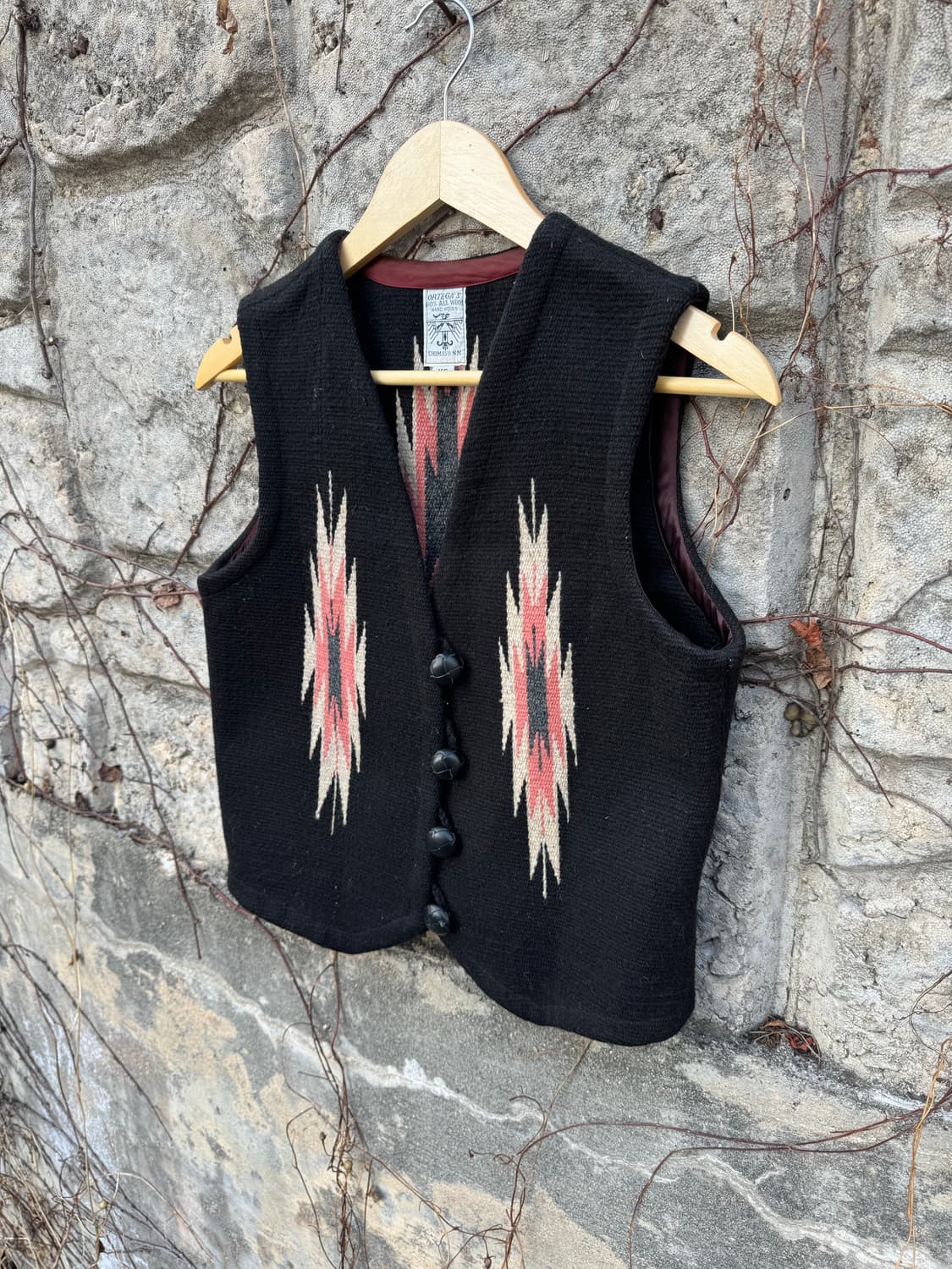 오르테가 핸드 우븐 울 치마요 베스트 블랙 우먼 상품이미지3