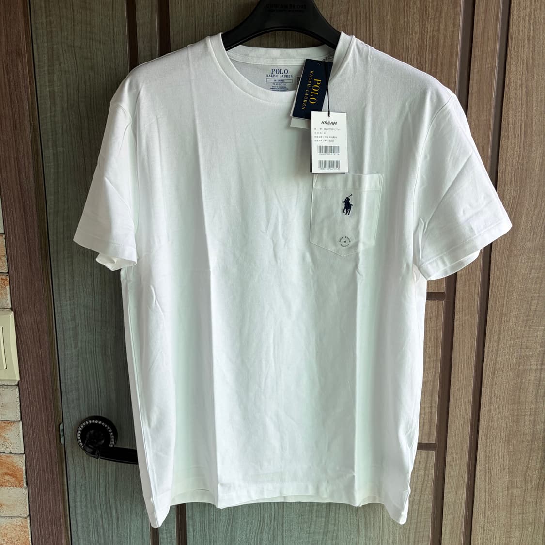 [새상품]폴로 랄프 로렌 클래식핏 포켓 반팔 티셔츠 화이트(크림구매) 상품이미지1