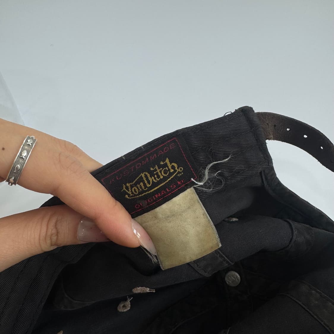 VonDutch 본더치 브라운 스티치 포인트 볼캡 상품이미지6