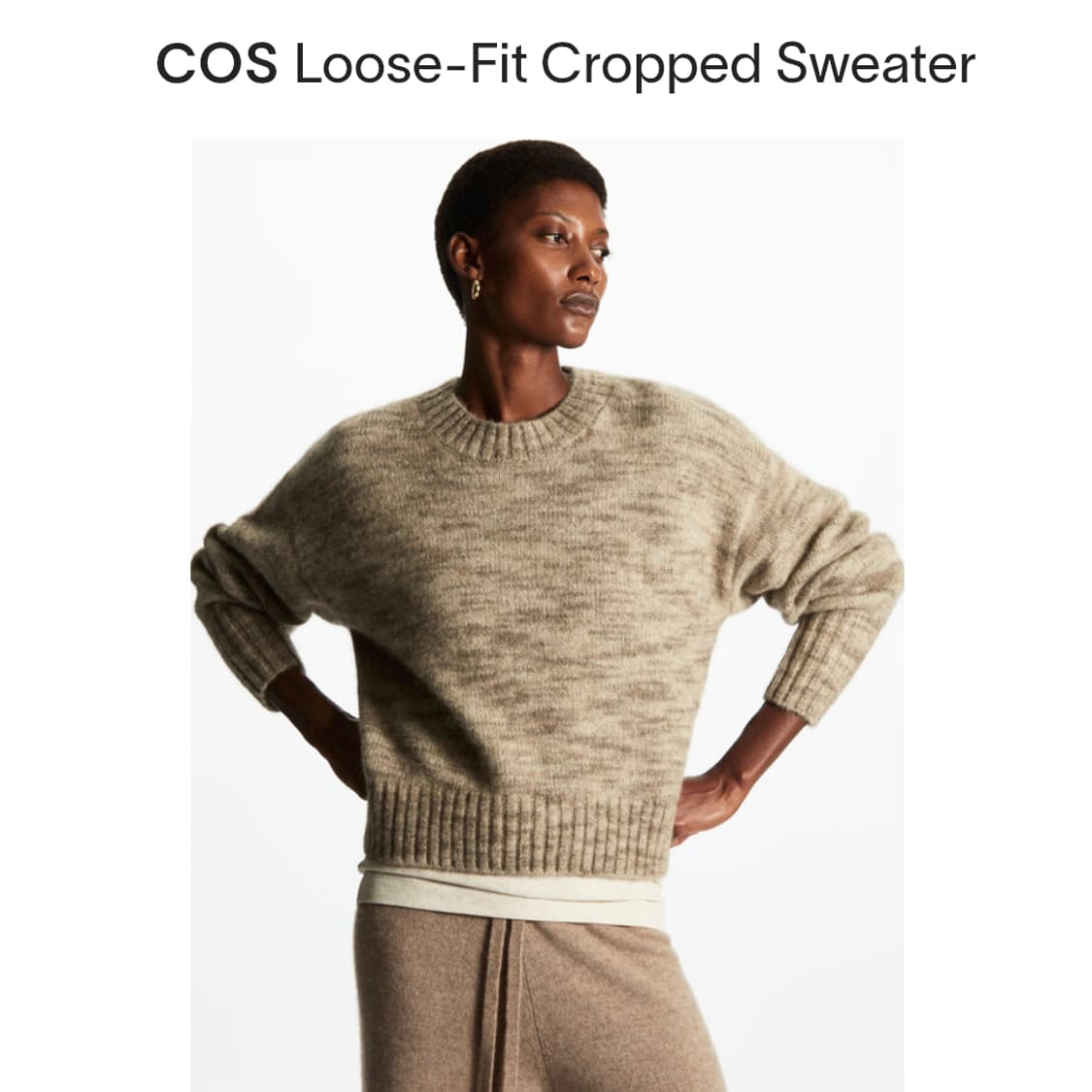 COS 알파카울 루즈핏 크롭니트 44-66 새상품 상품이미지1