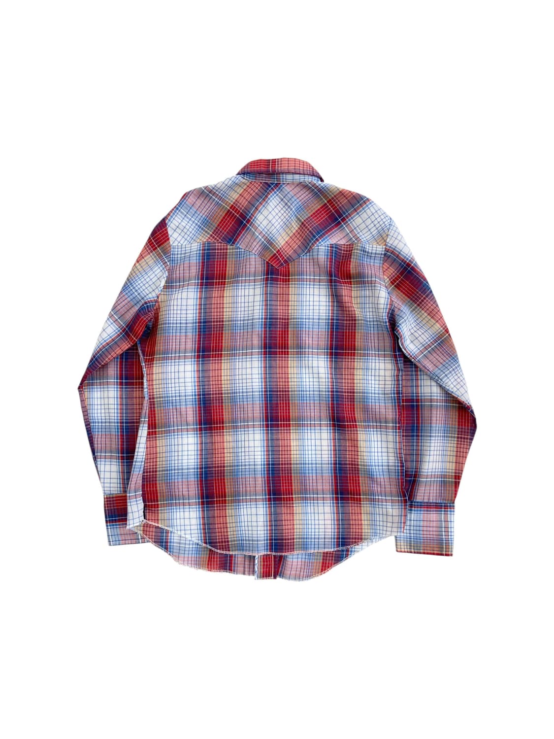 70's H bar C Lightweight Plaid 웨스턴 셔츠 상품이미지2