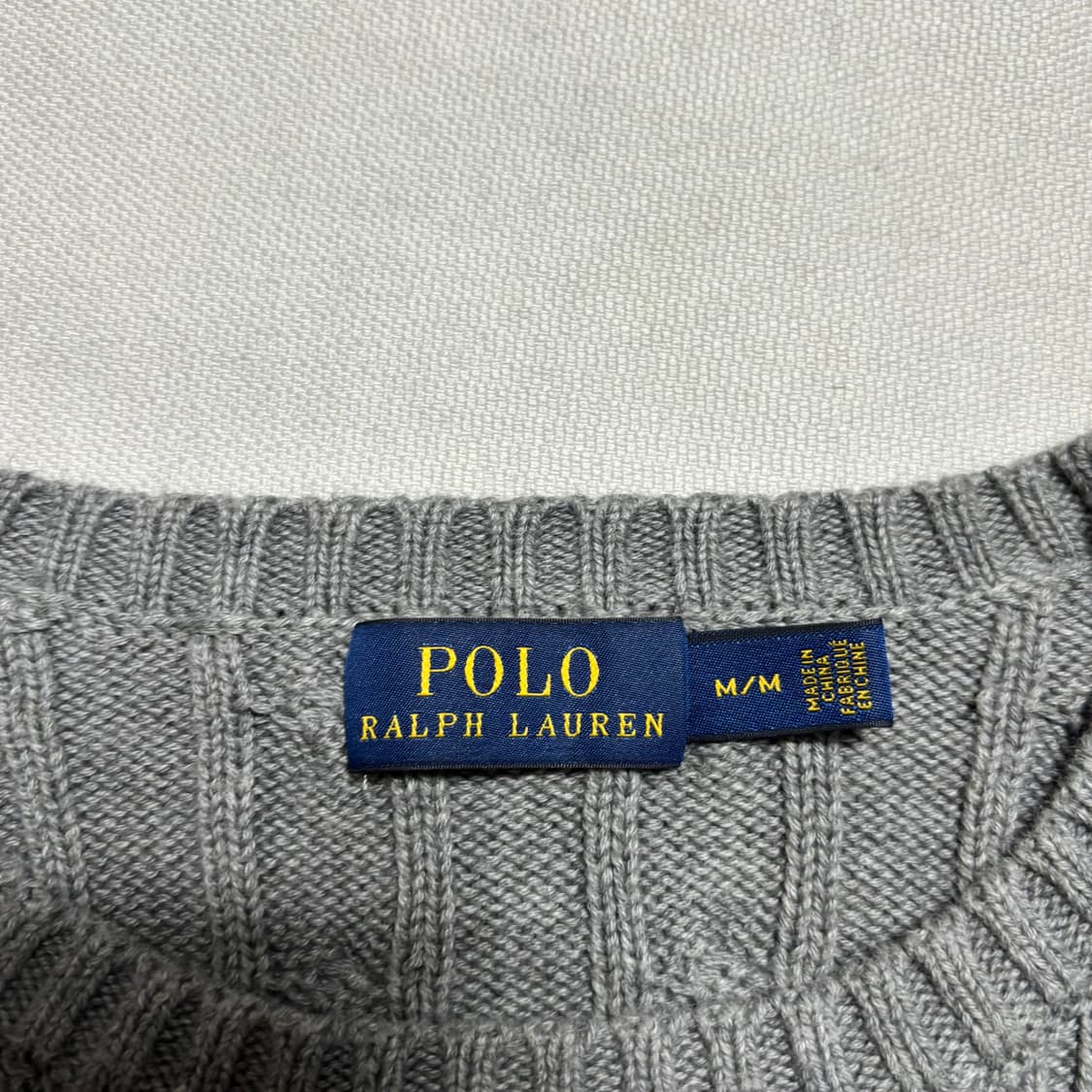 M 폴로랄프로렌 네이비 포니 그레이 케이블 니트 상품이미지4