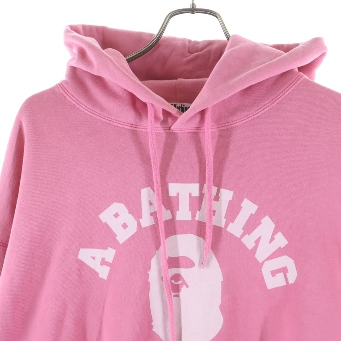 베이프 컬리지 풀오버 후드 핑크 상품이미지2