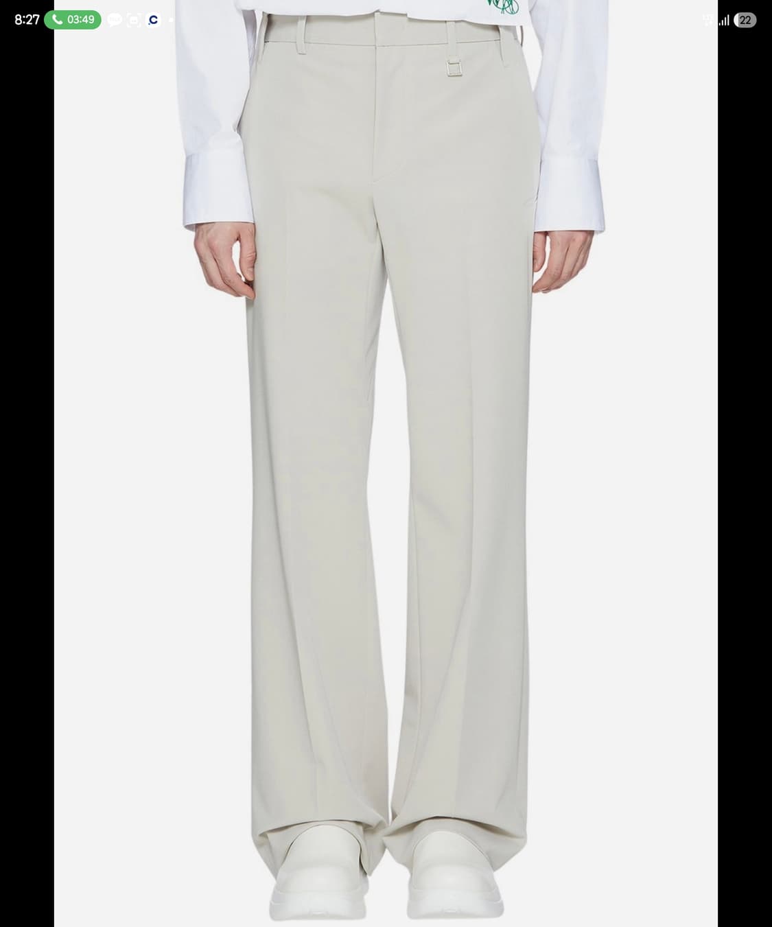 우영미 22SS 그레이 스트레이트 슬랙스 50 상품이미지1