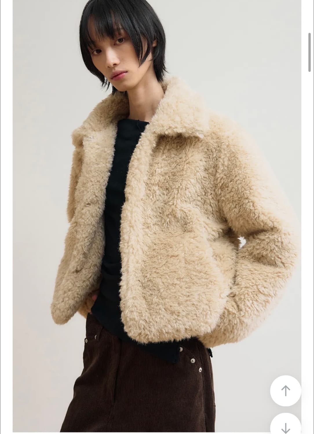 시스에이 겨울 퍼자켓 아이보리 상품이미지2