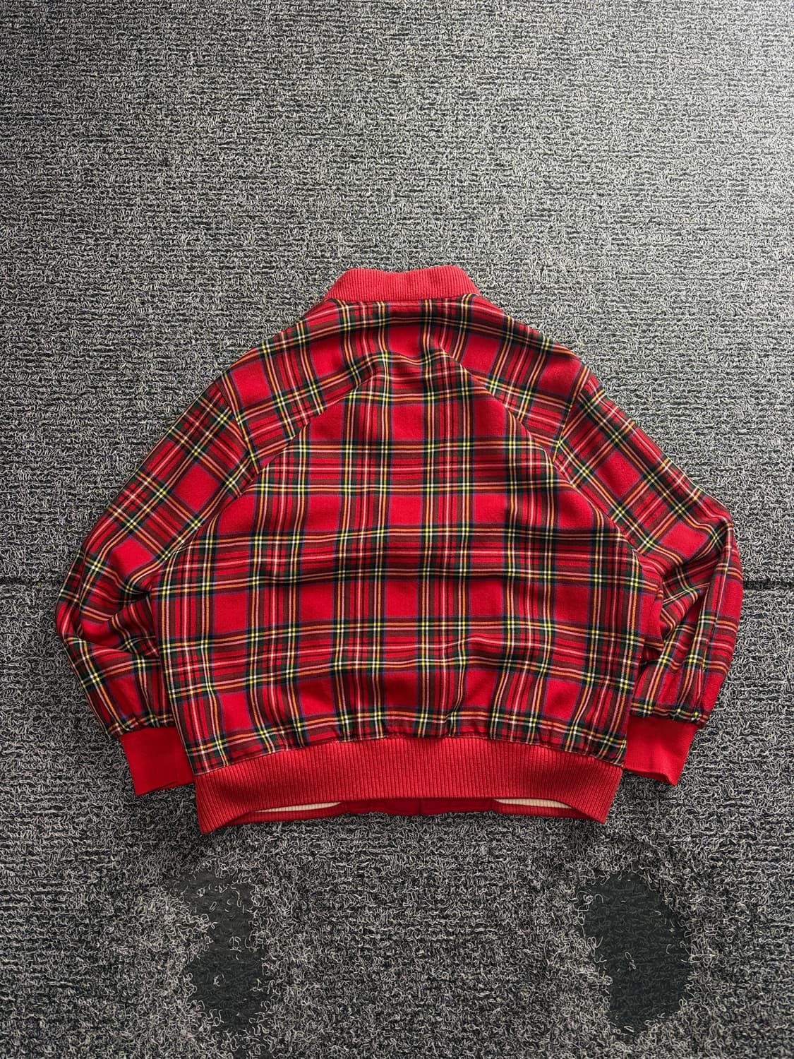 90s 라코스테 타탄 체크 블루종 양면 자켓 3395 상품이미지3