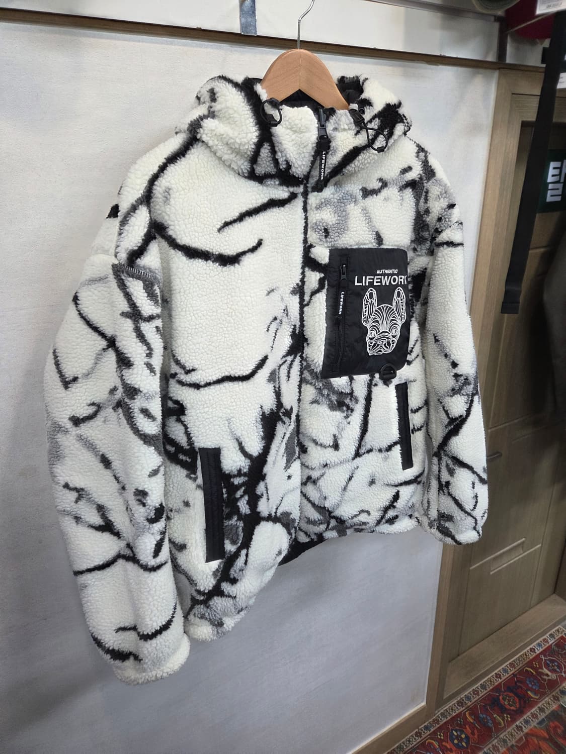 라이프워크 버블링 플리스 퀄팅 리버시블 자켓 m 상품이미지6