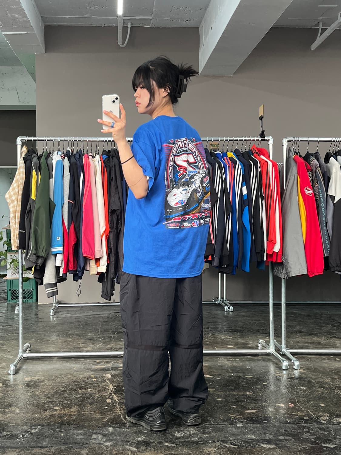 빈티지 레이싱 프린팅 반팔 티셔츠  상품이미지5