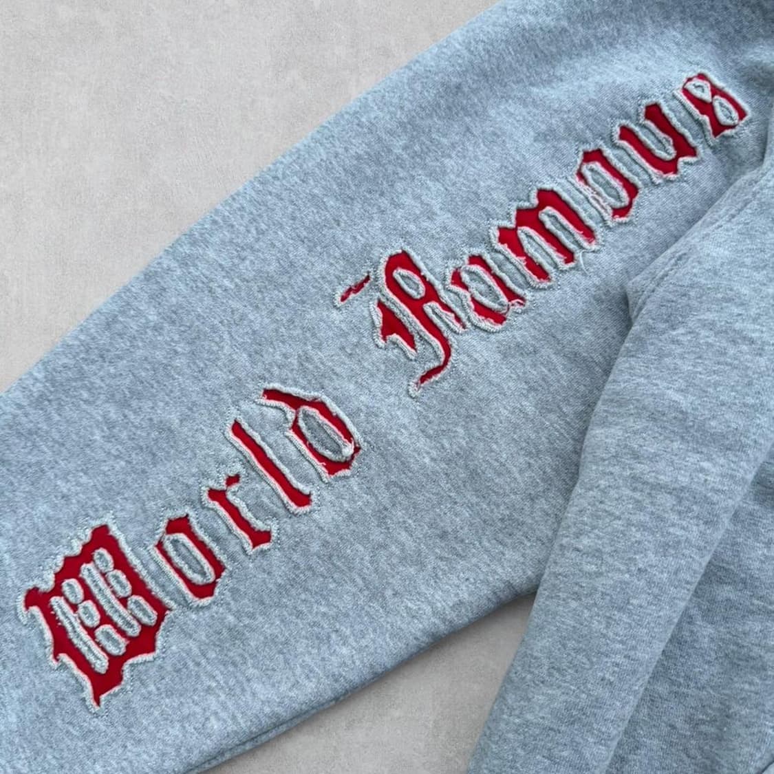 (매장 구매)슈프림 콘트라스트 컷아웃 후드티 스웨트셔츠 헤더 그레이 상품이미지3