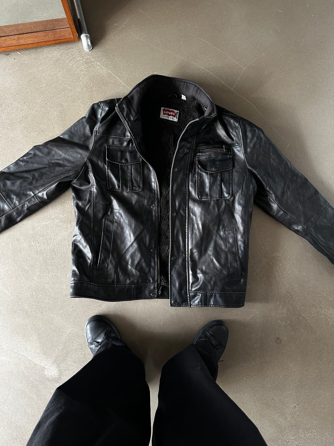 levis 트러커 쉐르파 레더 자켓 상품이미지1