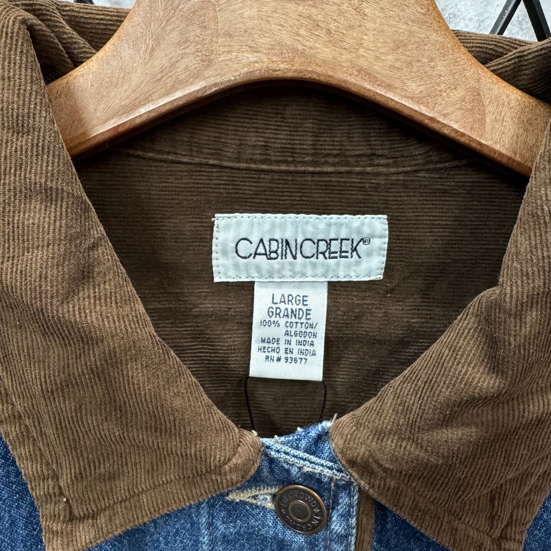 90s USA VINTAGE 데님 초어자켓 전면 투포켓 포인트 중청 상품이미지5