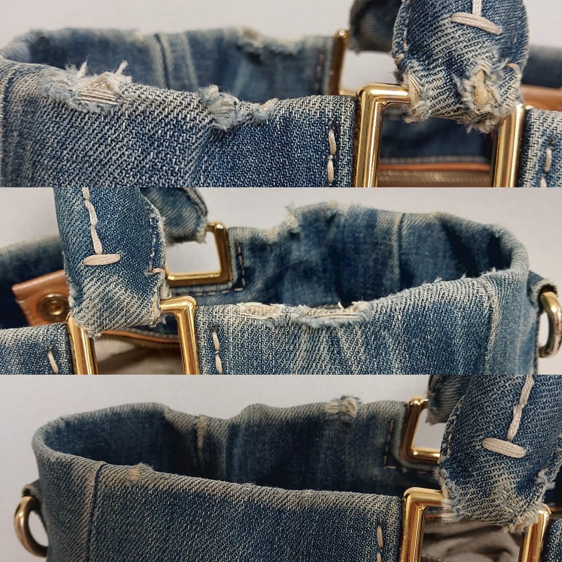 [정품] 프라다 블루 데님 토트백 숄더백 2way 상품이미지10