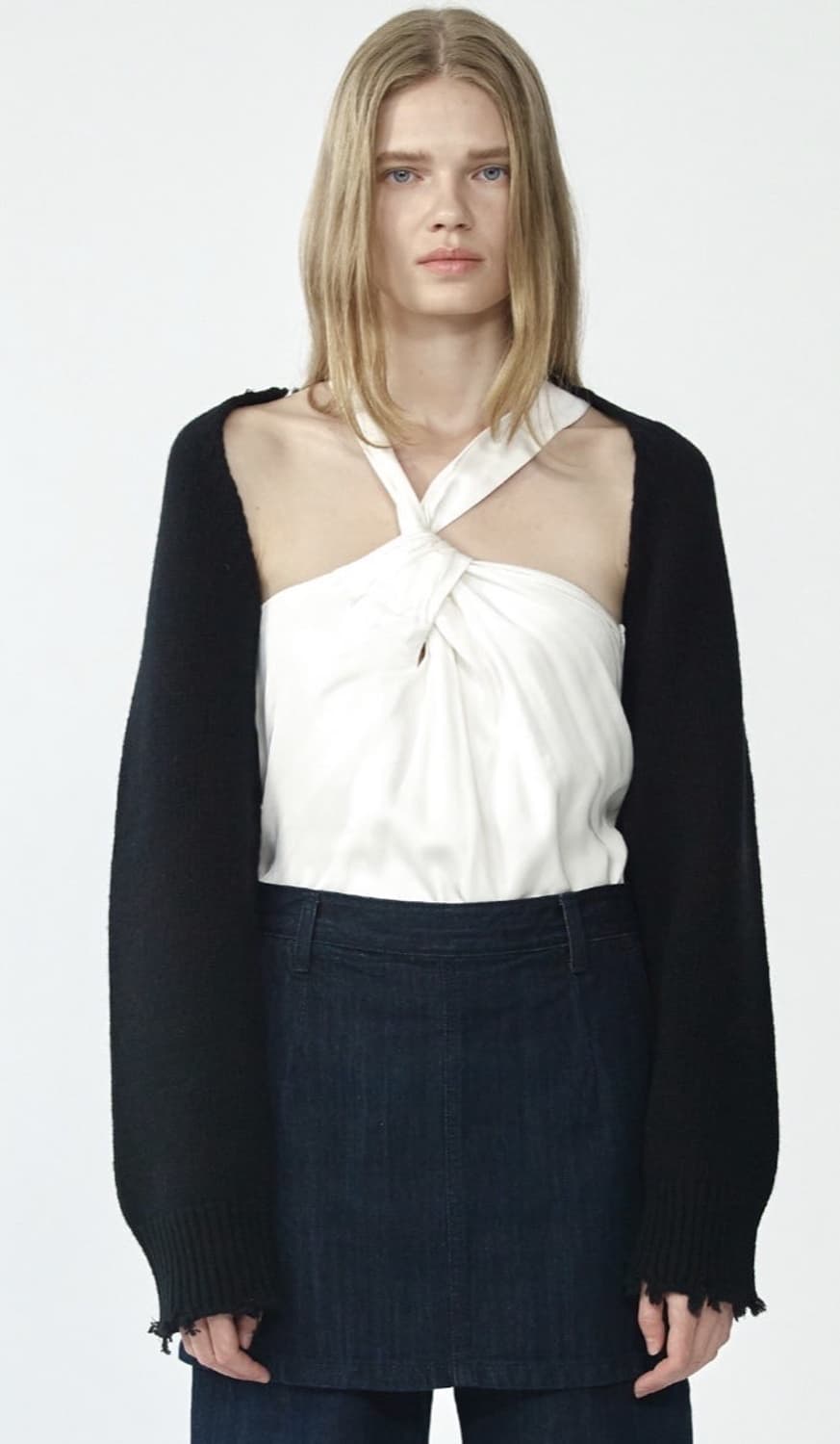 더오픈프로덕트 WOOL BLENDED BOLERO KNIT TOP, BL 상품이미지1