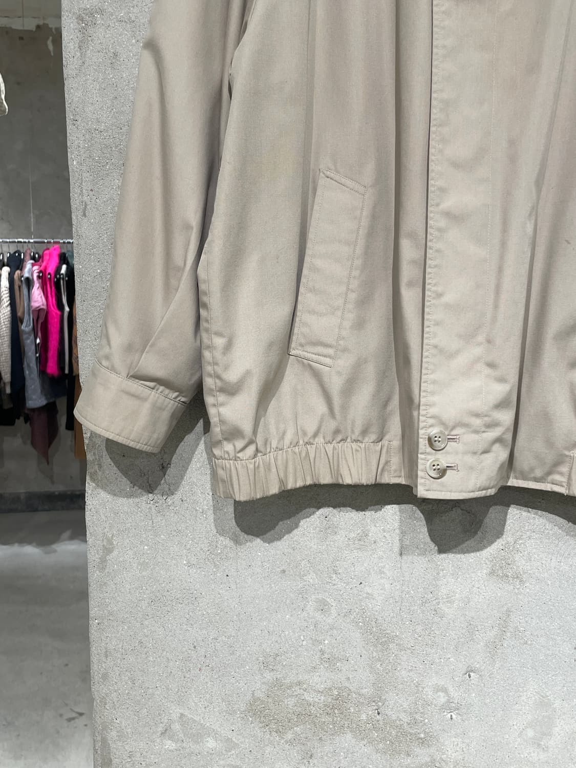 버버리 라이트 베이지 히든 집업 블루종 자켓 상품이미지4