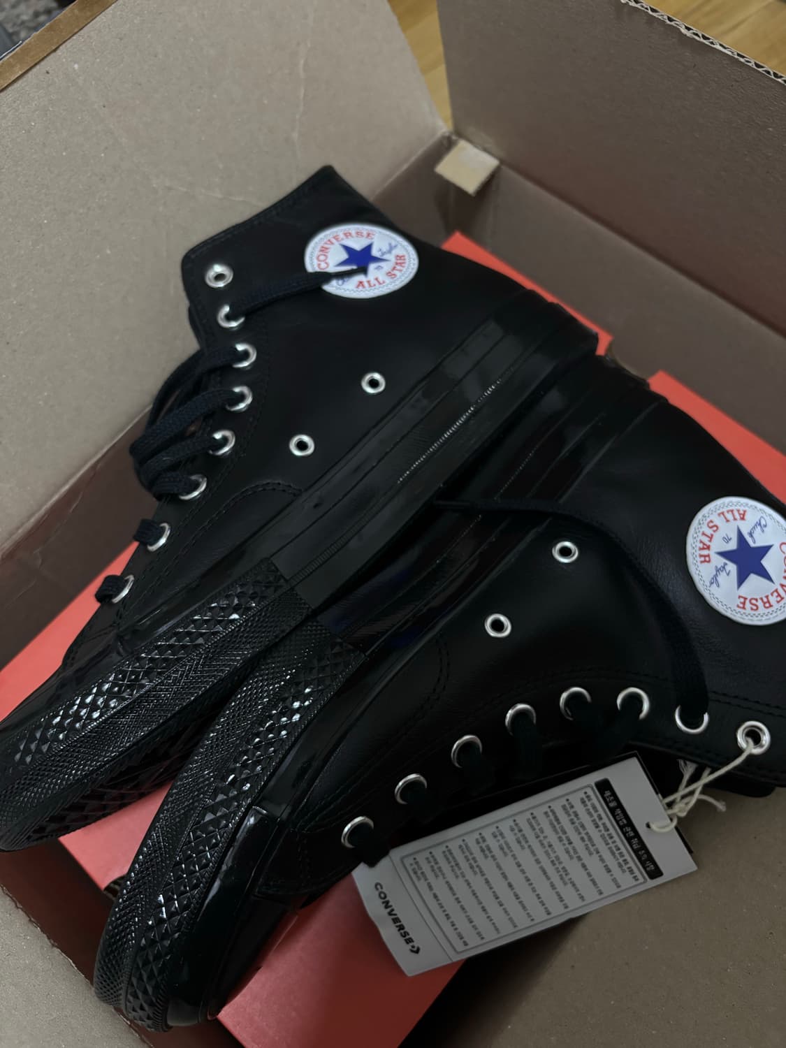 컨버스 70s 하이 레더 블랙 상품이미지2