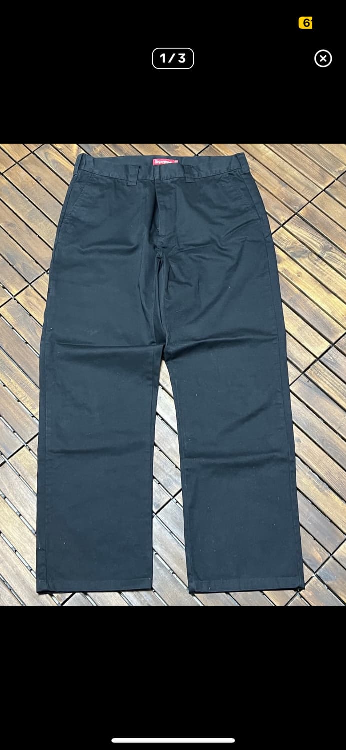 슈프림 워크팬츠 블랙 상품이미지1