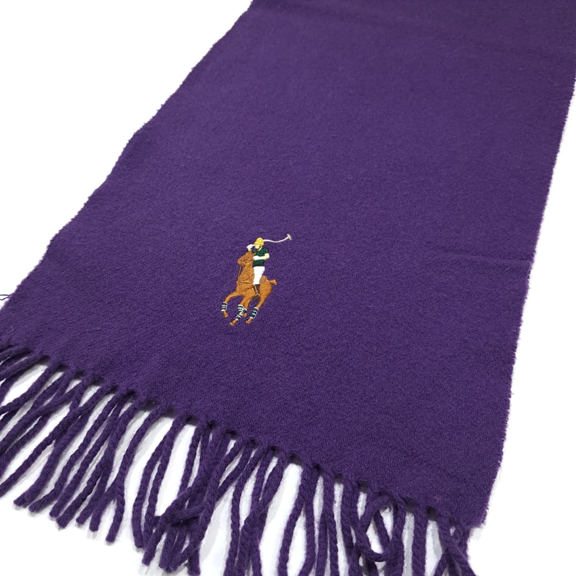 MX600 폴로 90s 이태리판 램스울 멀티포니 퍼플 머플러 목도리 상품이미지4