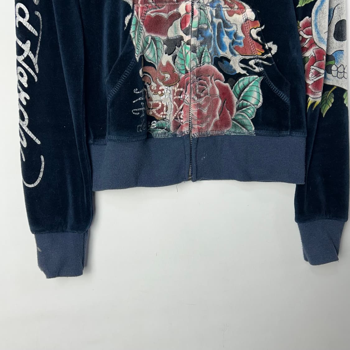 [Ed Hardy] 에드하디 오리엔탈 스컬 로즈 프린팅 벨벳 셋업 상품이미지3