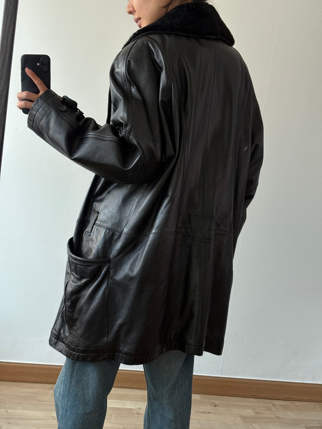 리얼레더 코트 상품이미지4