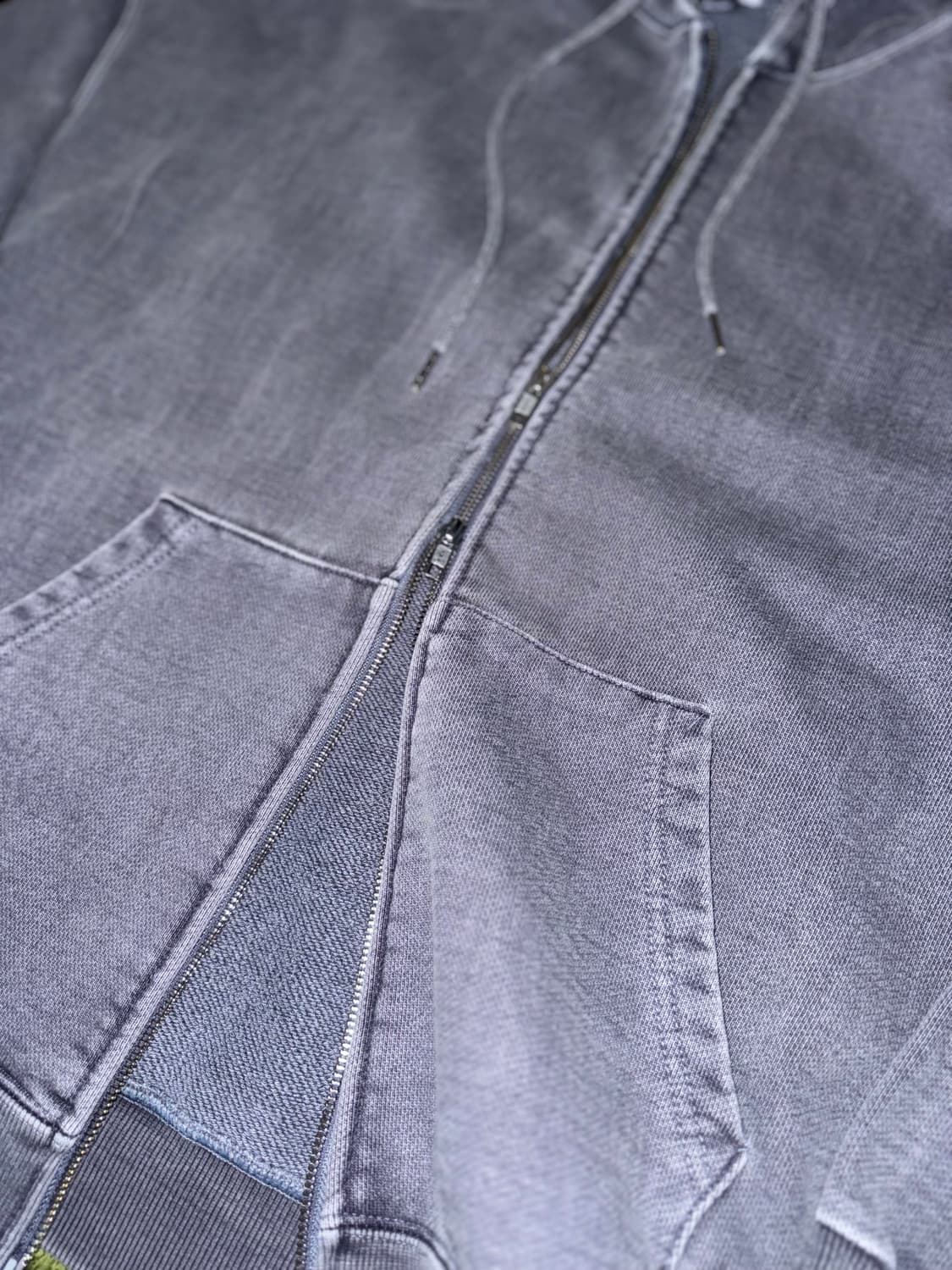 [XL] 감마 갤러리 울트라 헤비 피그먼트 다잉 후드 집업 인디고 블루 상품이미지6