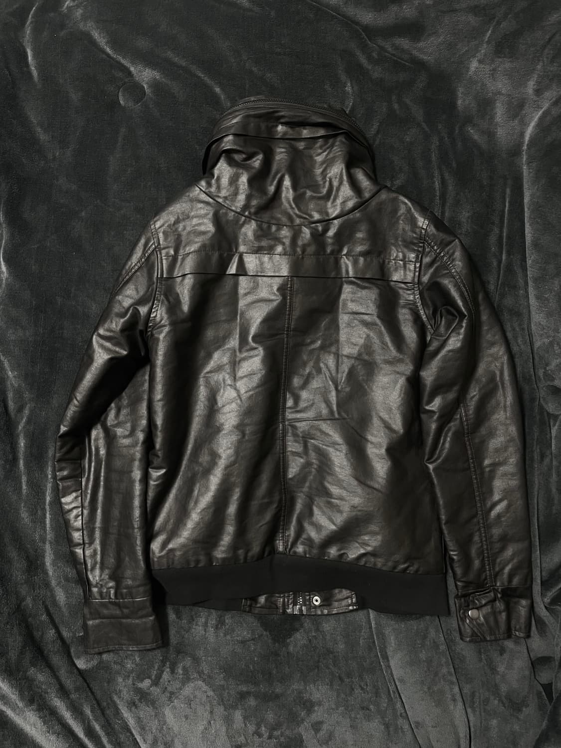 00s 하이넥 지퍼 포켓 레더 봄버자켓 데무다크웨어유니섹스에디슬리먼st 상품이미지7