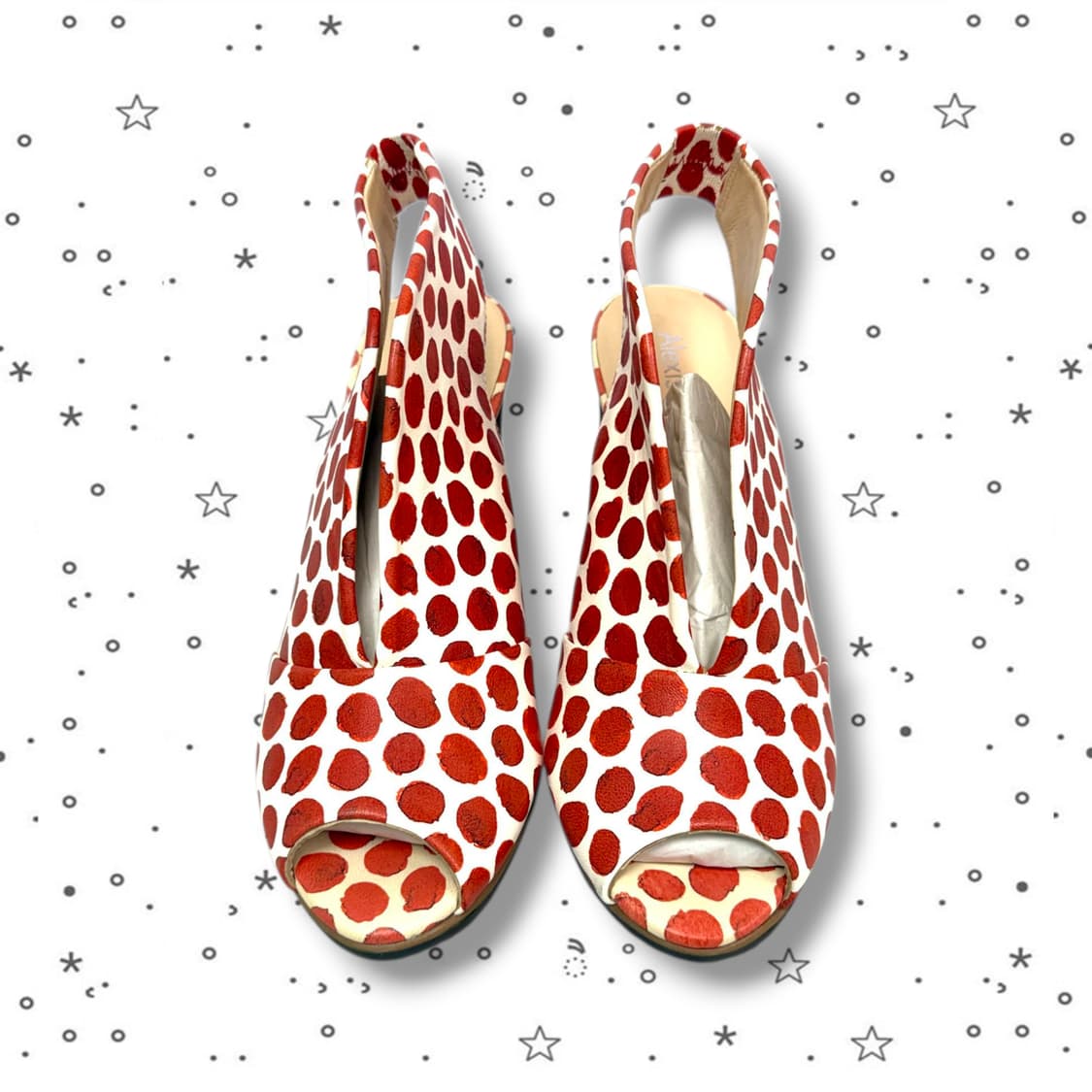 37 Alexis N 알렉시스앤 레드 물방울 도트 오픈토 부티힐 상품이미지3