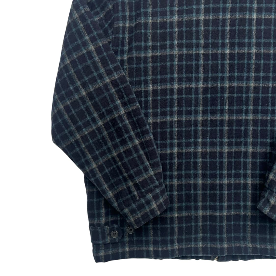 90s Lee 빈티지 그린 체크 울 자켓 XL 상품이미지6
