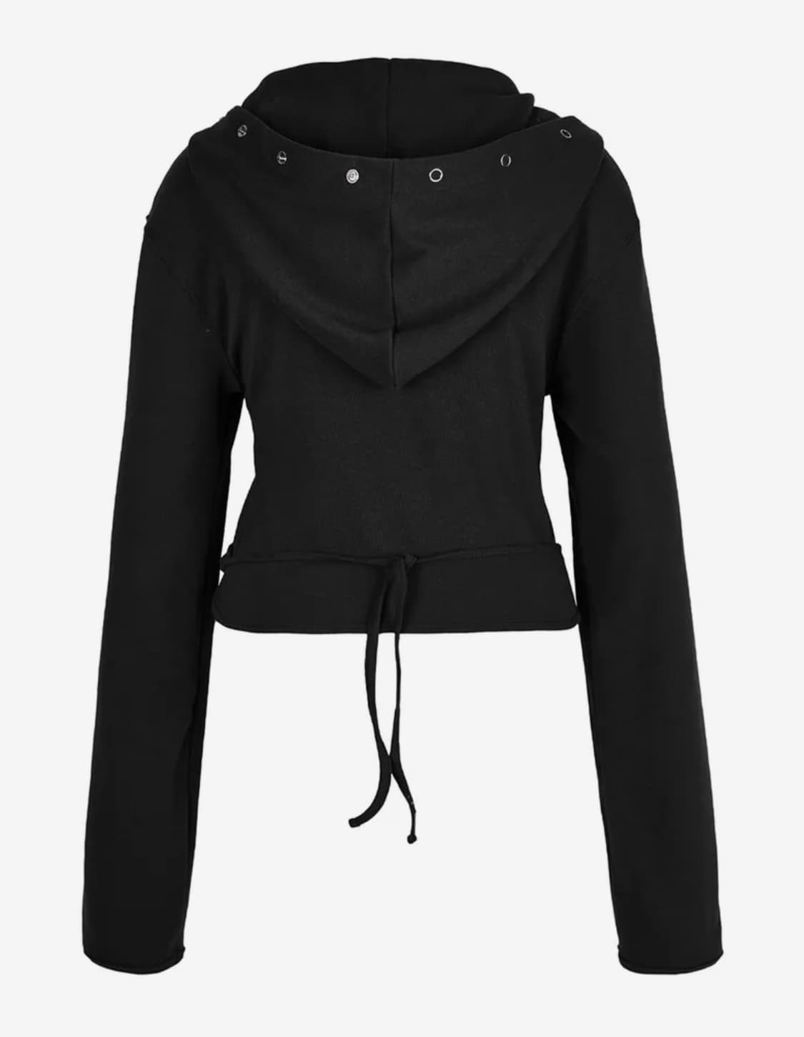 세릭 WRAP HOOD CARDIGAN / BLACK 상품이미지4