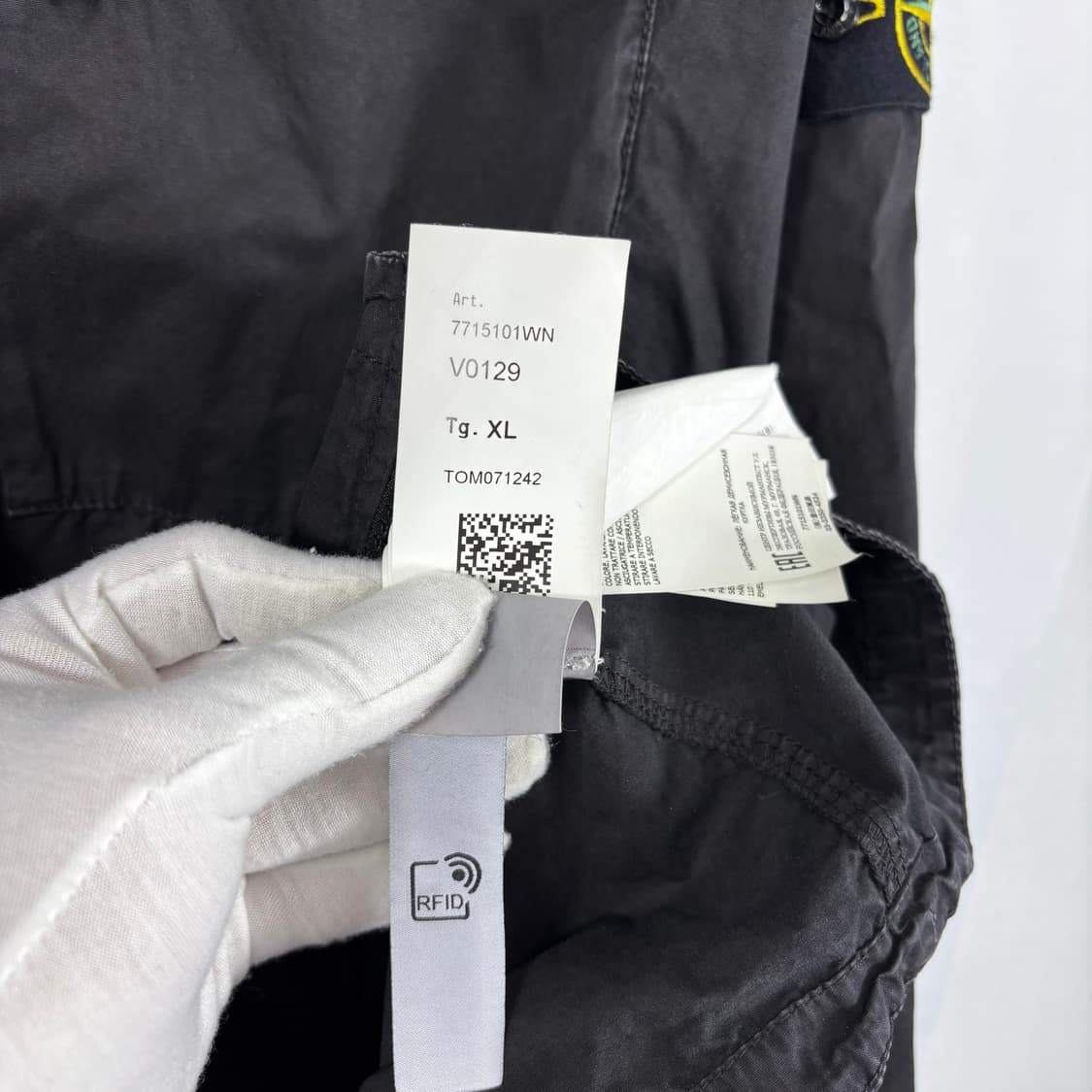 ( XL,22FW)스톤아일랜드 브러쉬드 코튼 캔버스 올드이펙트 블랙 상품이미지6