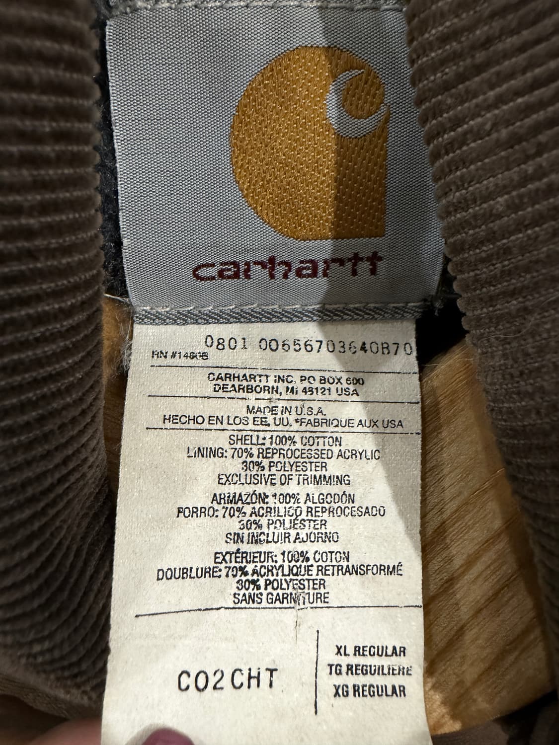 90's 칼하트 초어자켓 CO2 cht 상품이미지6