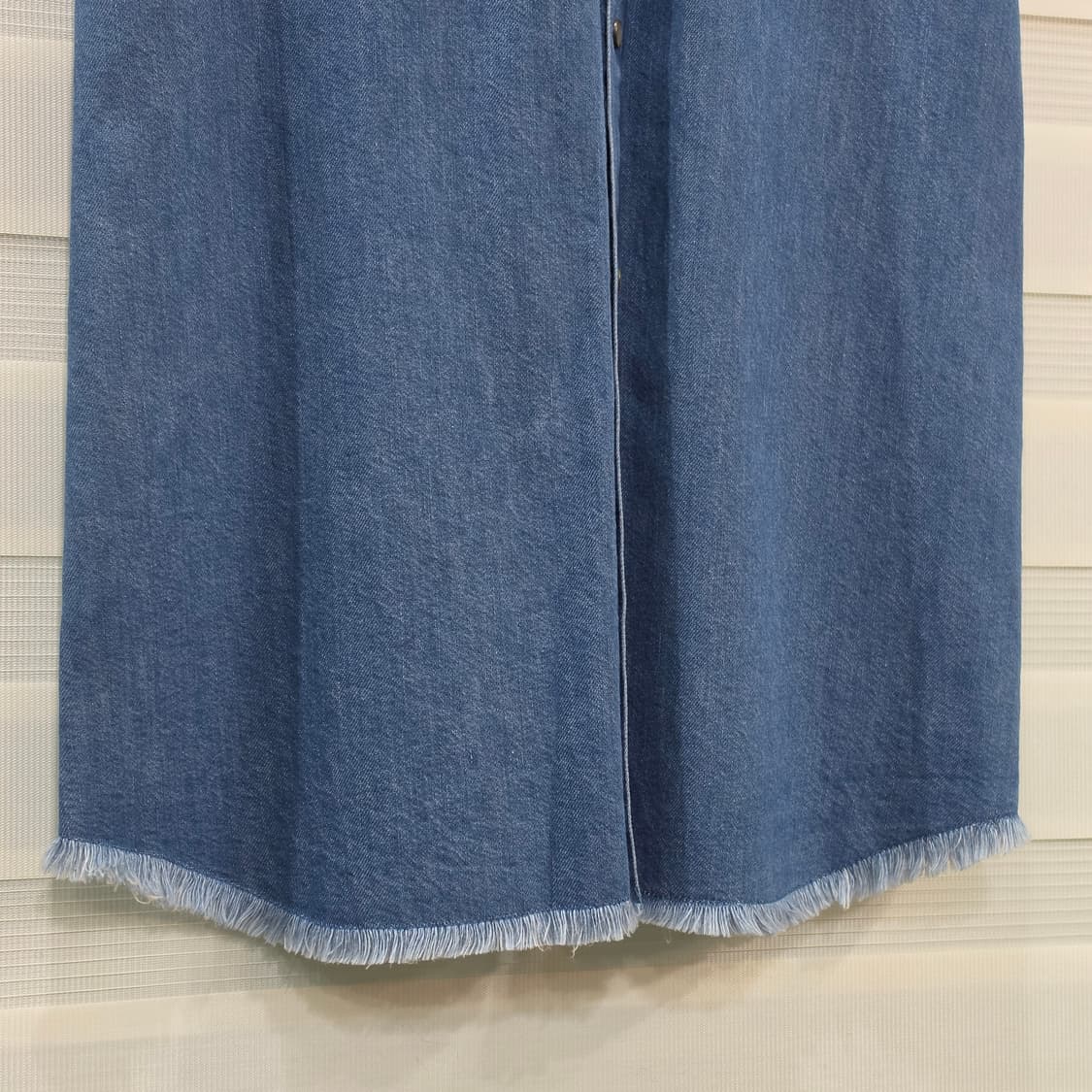 미사용품 Inpaichthys kerri 반팔 데님 롱셔츠- 우먼S 상품이미지5