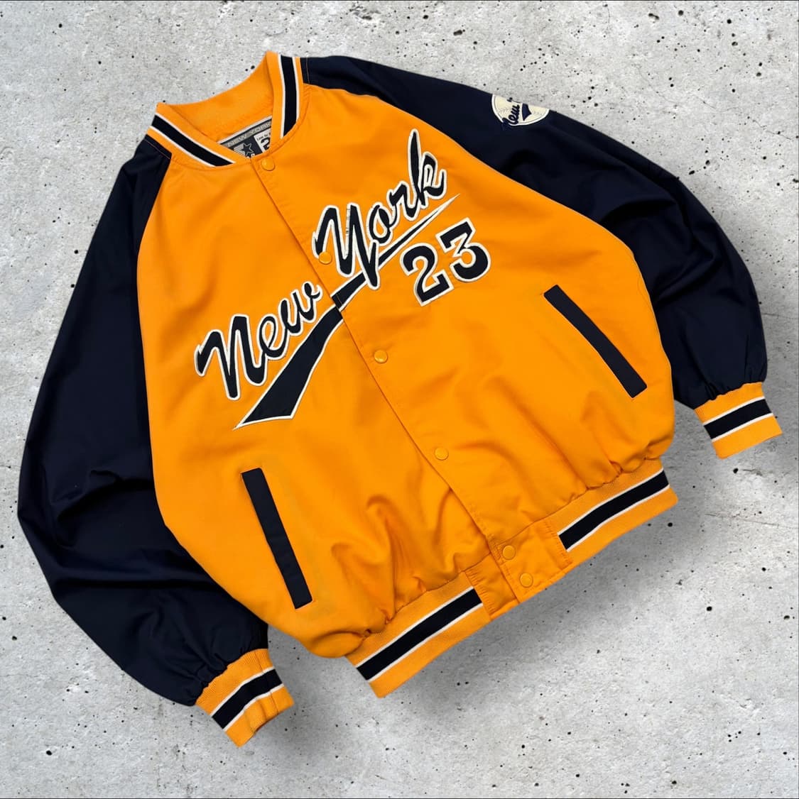 뉴욕 어패럴 빈티지 양키스 야구 점퍼 오렌지 C743 상품이미지1