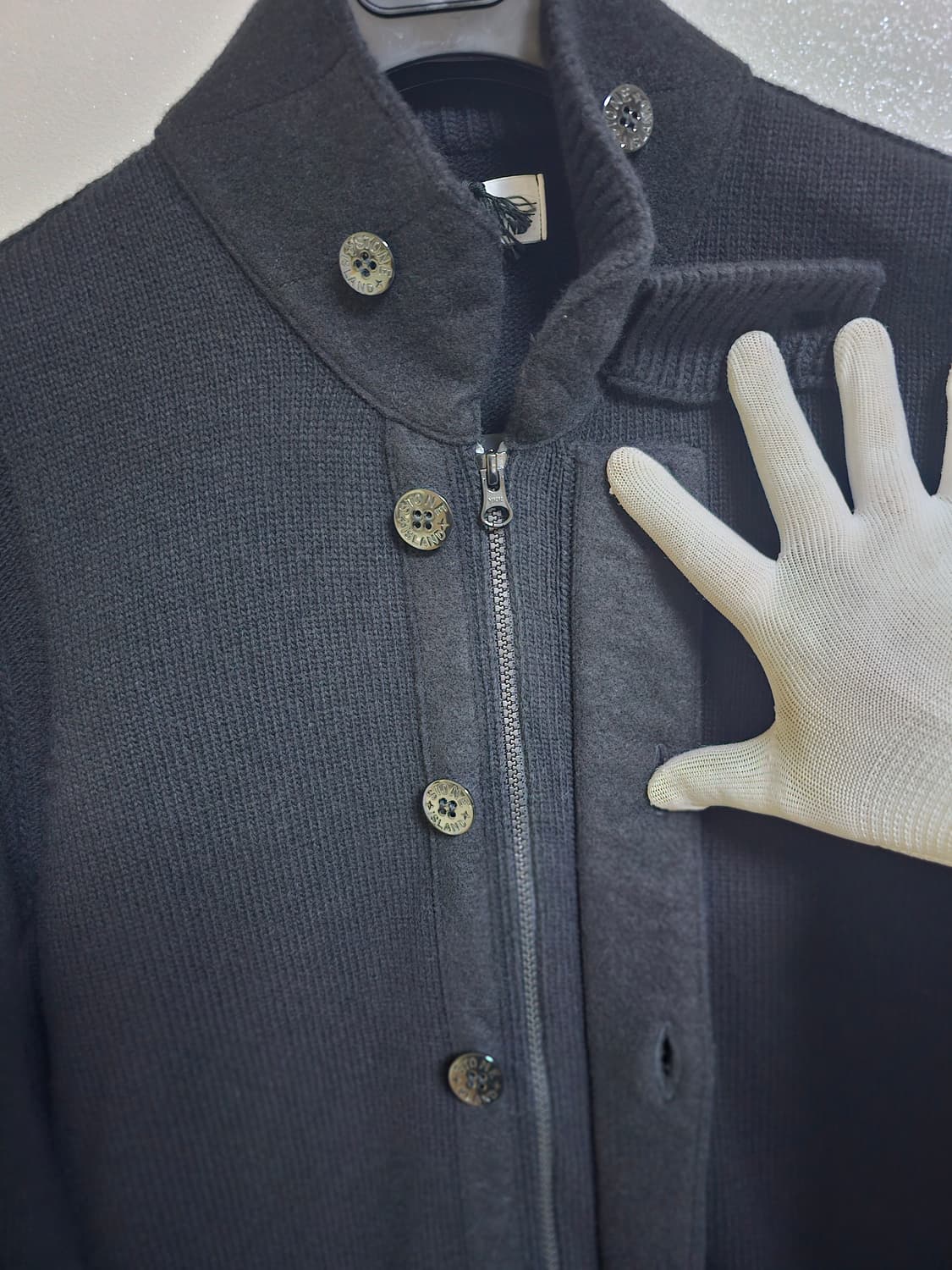 스톤아일랜드 하이넥 울 가디건 상품이미지3