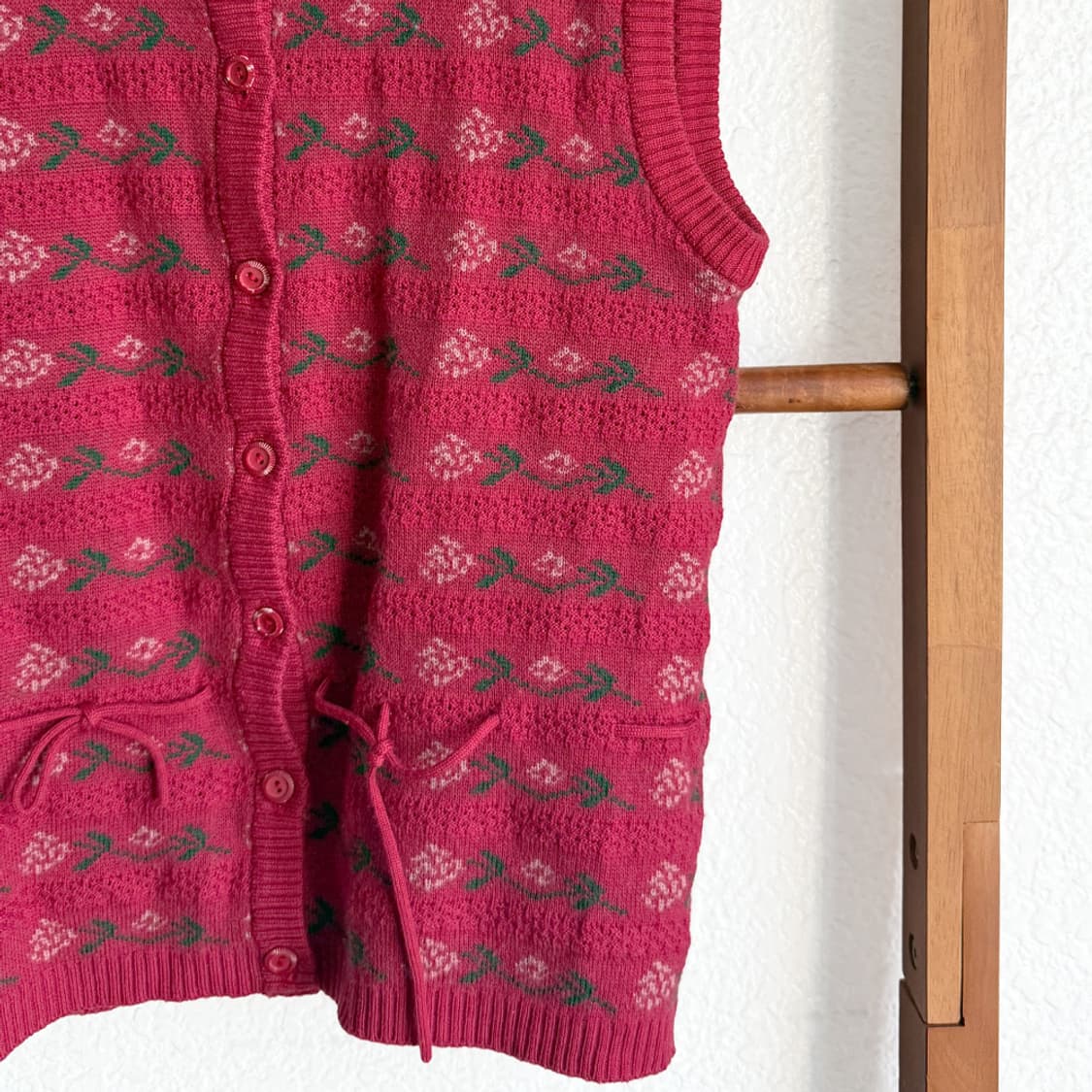 러스티베리 패턴 니트 베스트 상품이미지3