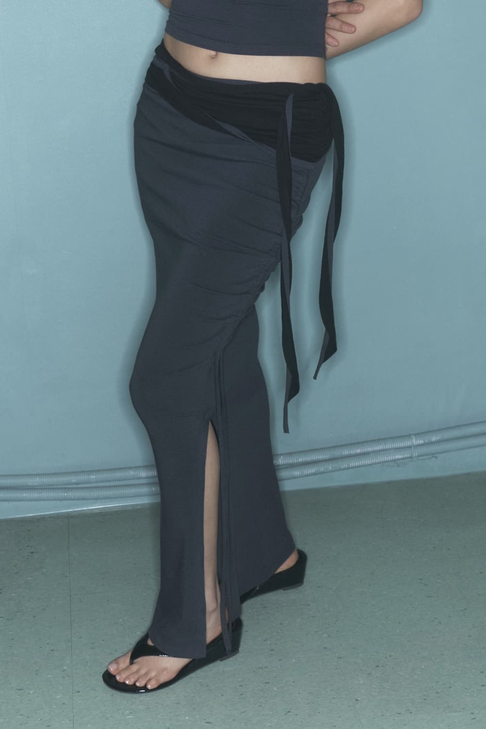 플리즈노팔로우 Ina Shirring Long Skirt 스몰 상품이미지3