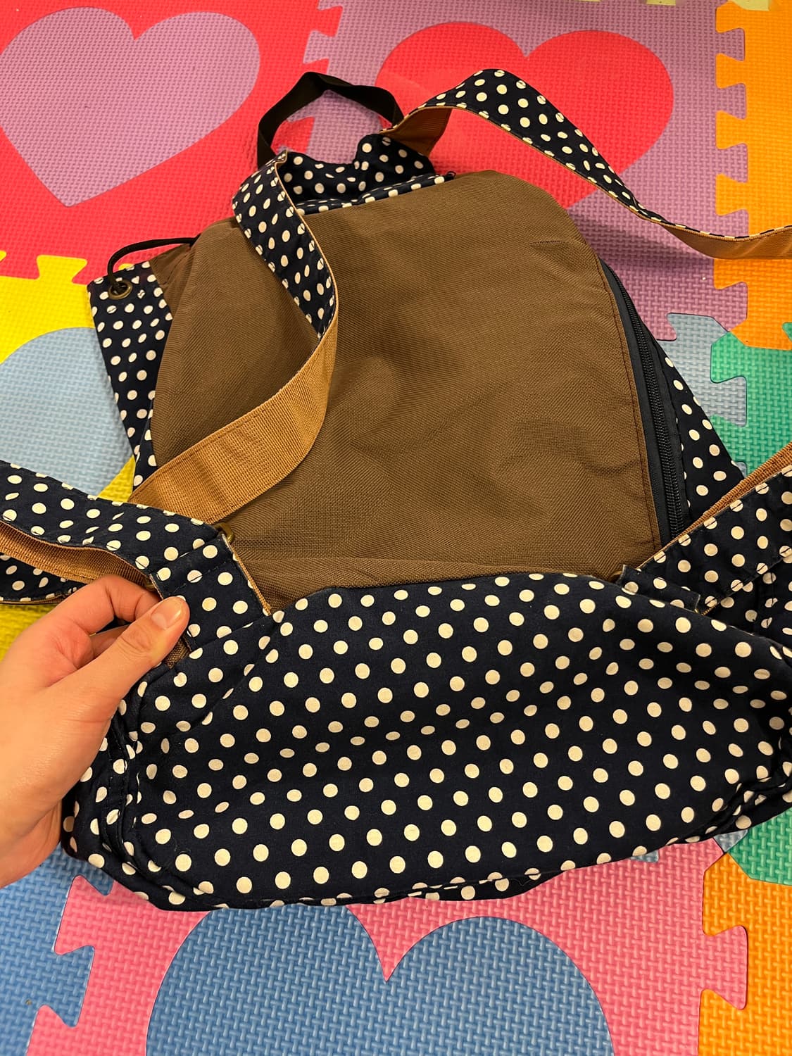 네이비 도트 모리걸 백팩 ⭐️ 상품이미지5