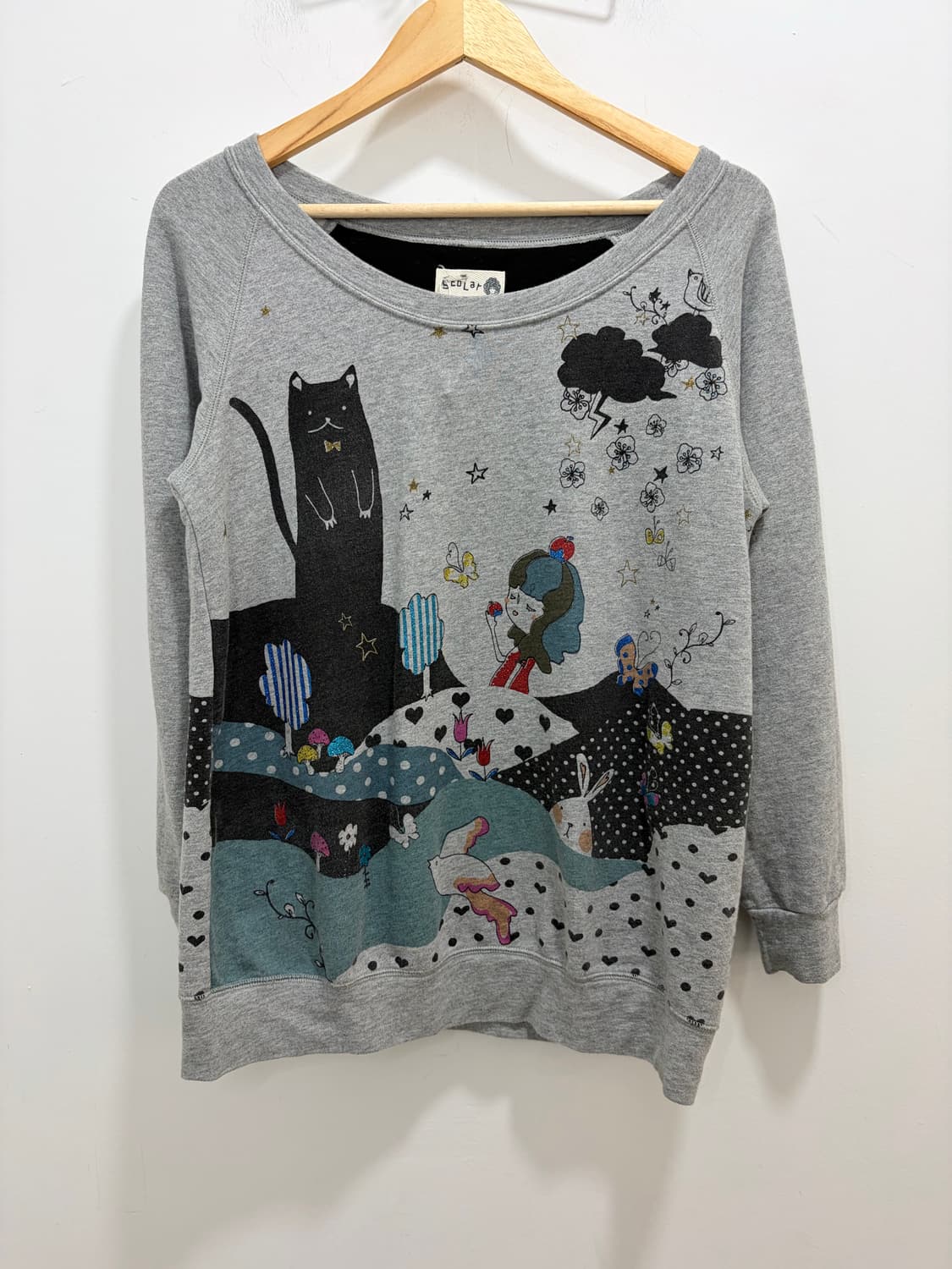 고양이 도트 코지모리 티셔츠 맨투맨 상품이미지6