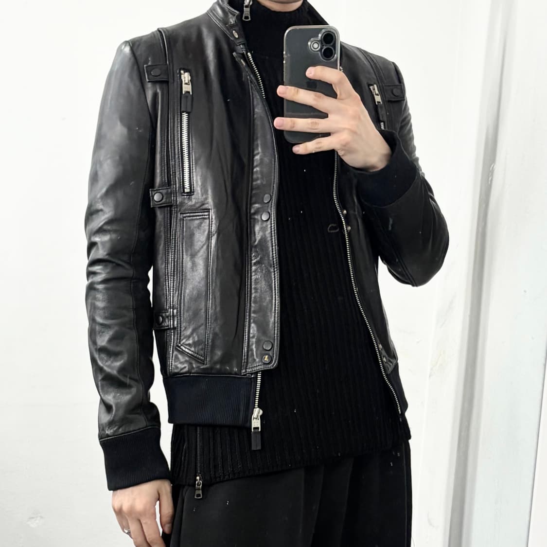코데즈 컴바인 양가죽 바이커 자켓 상품이미지2