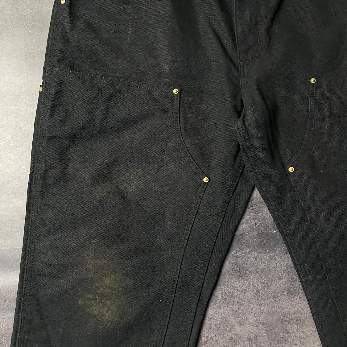 CARHARTT 칼하트 B01 블랙 더블니 카펜터 워크 팬츠 A00839 상품이미지4