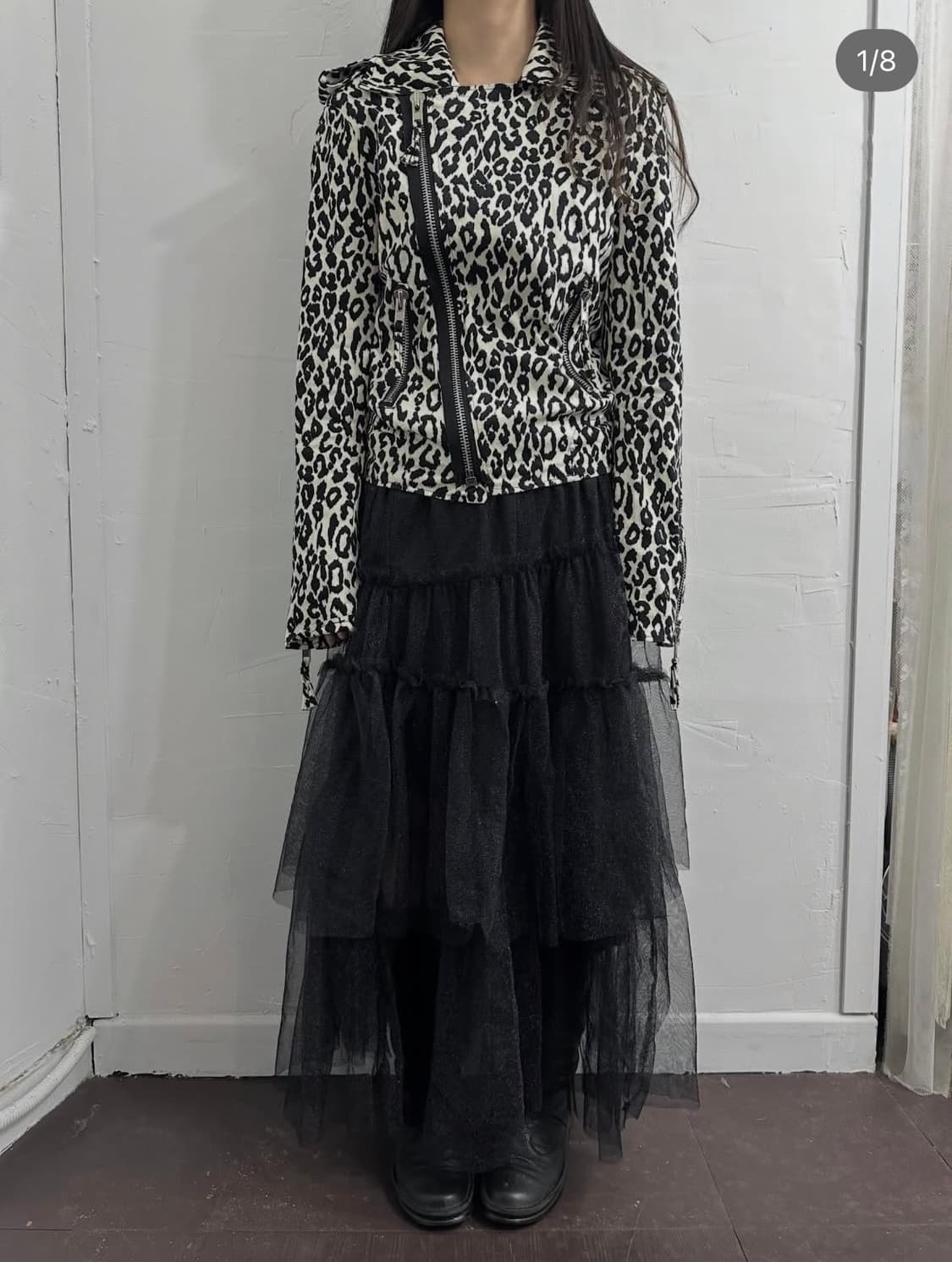 colin leopard biker jacket 상품이미지4