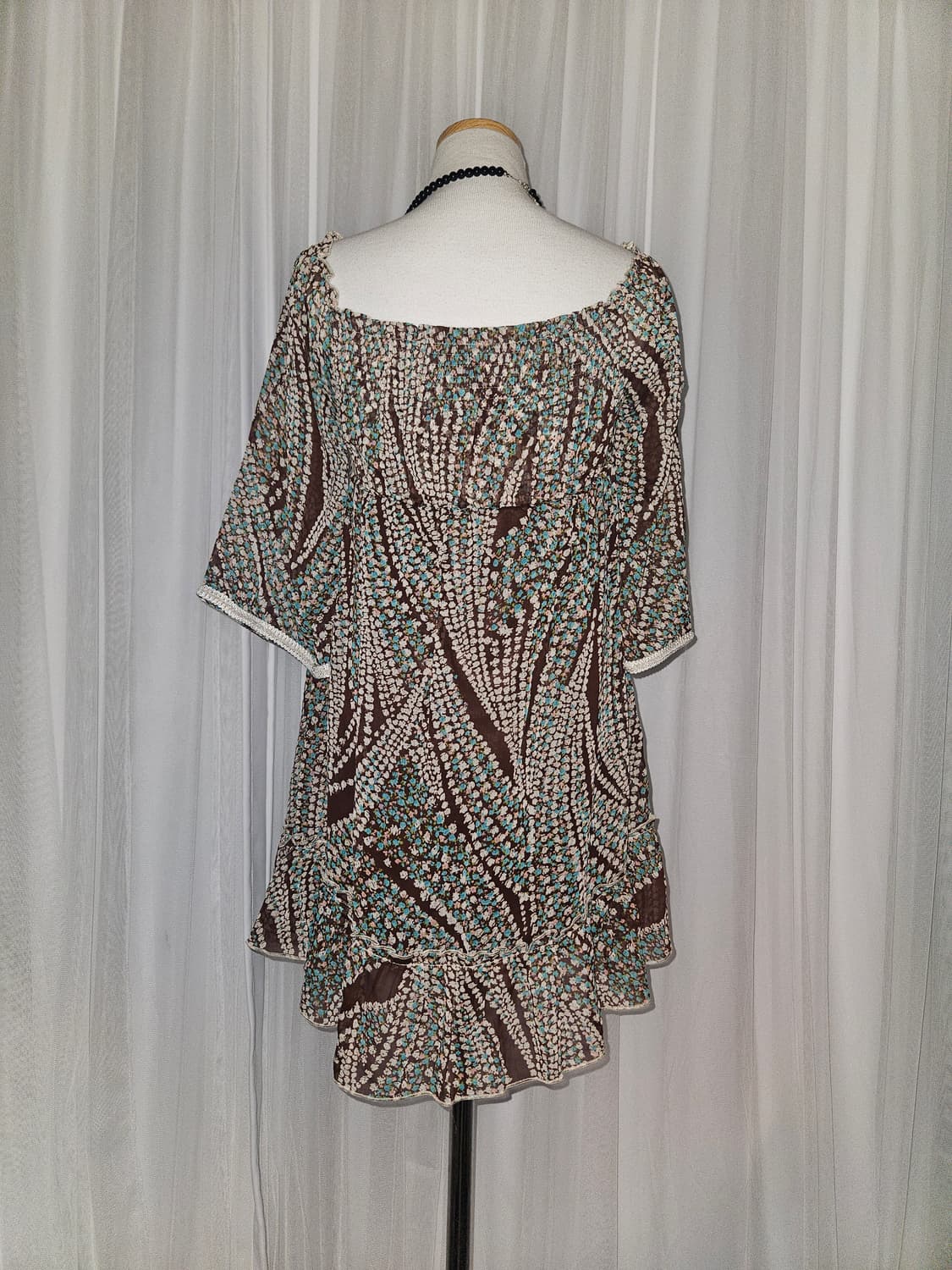 빈티지 플라워가든 에스닉 러플 블라우스 상품이미지3