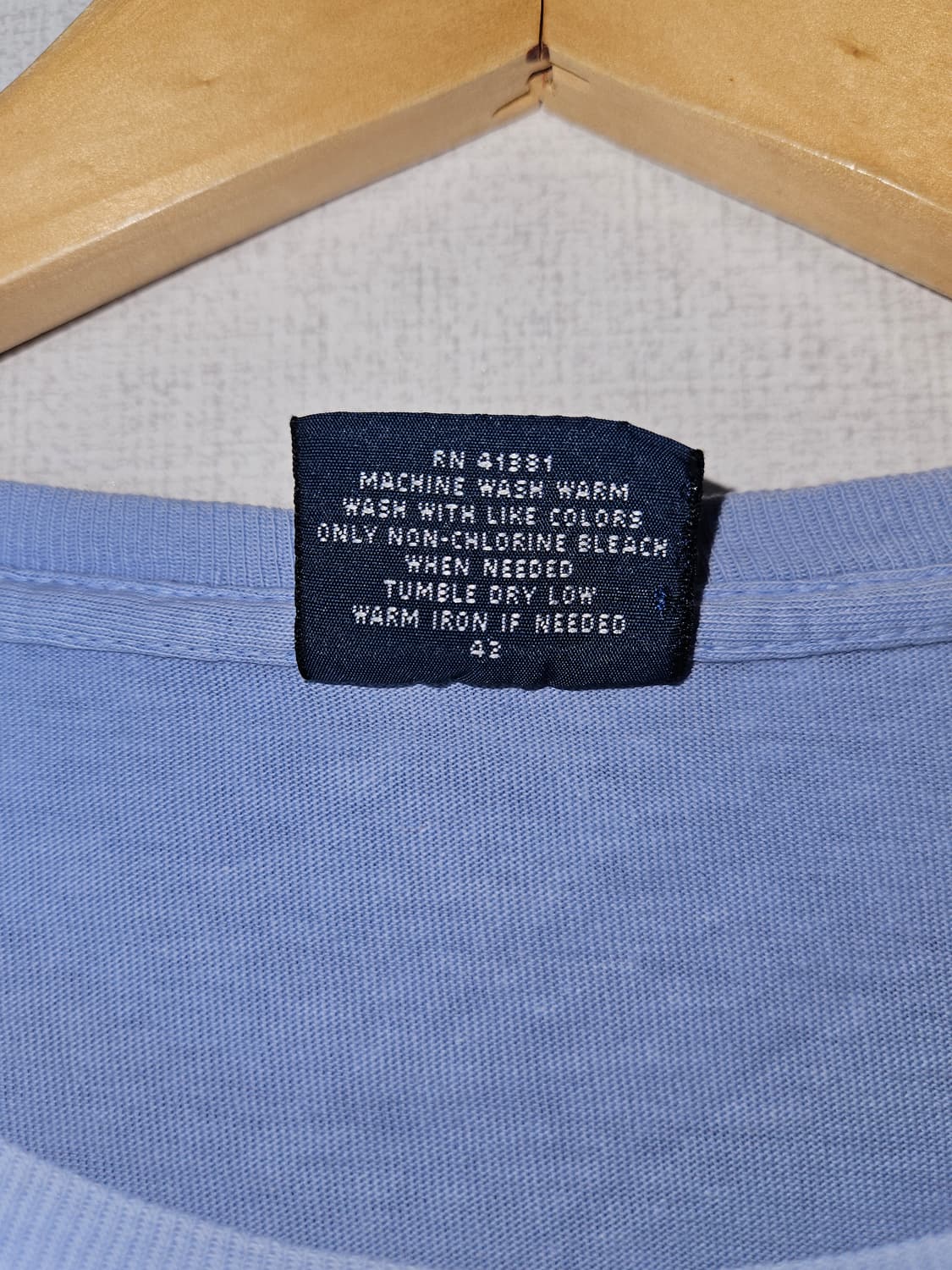 90s 폴로 랄프로렌 옐로우포니 긴팔티셔츠 롱슬리브 스카이블루 M 상품이미지4