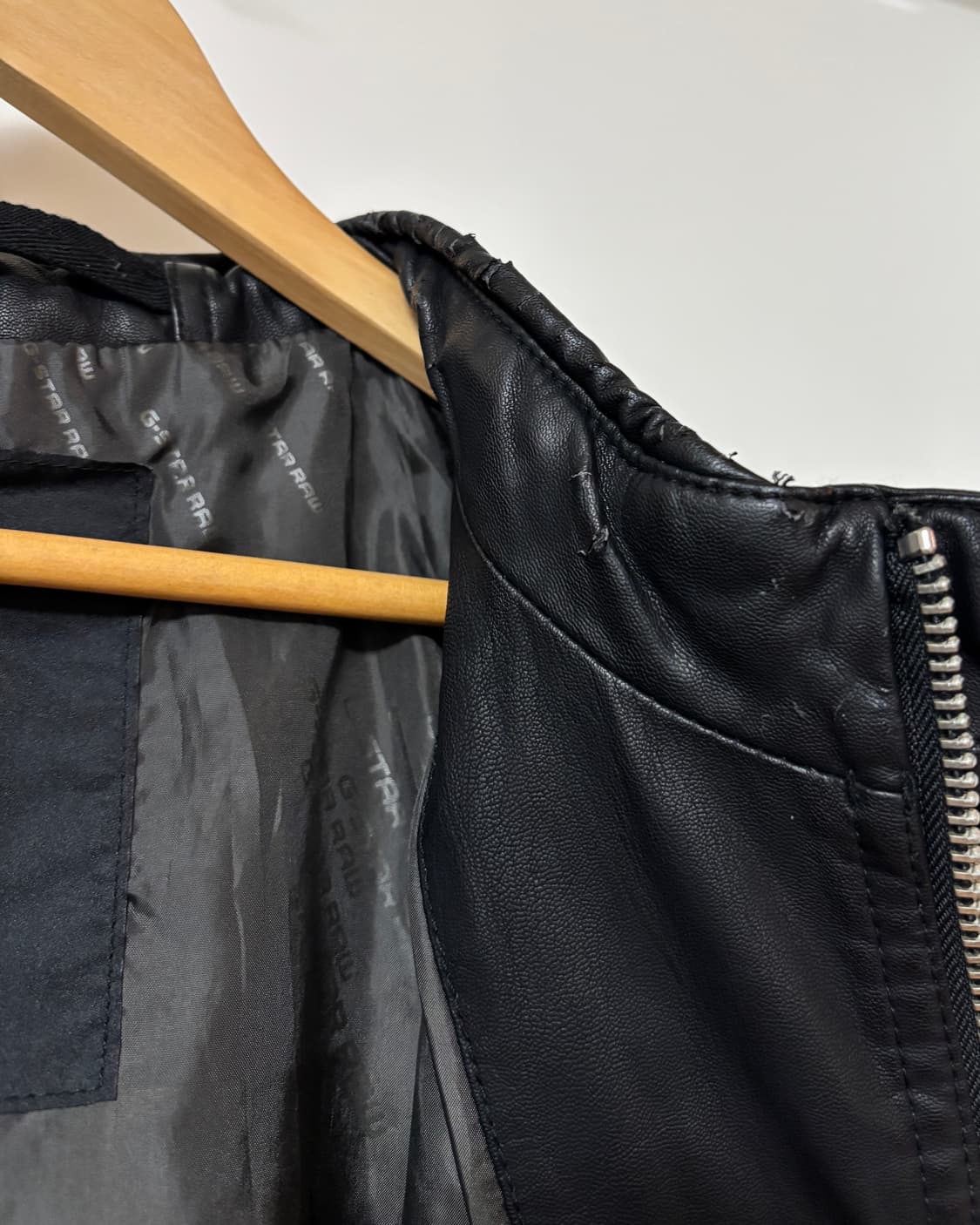 (XL) 지스타로우 코티드 퀼팅 자켓 (레더 이펙트) 상품이미지4