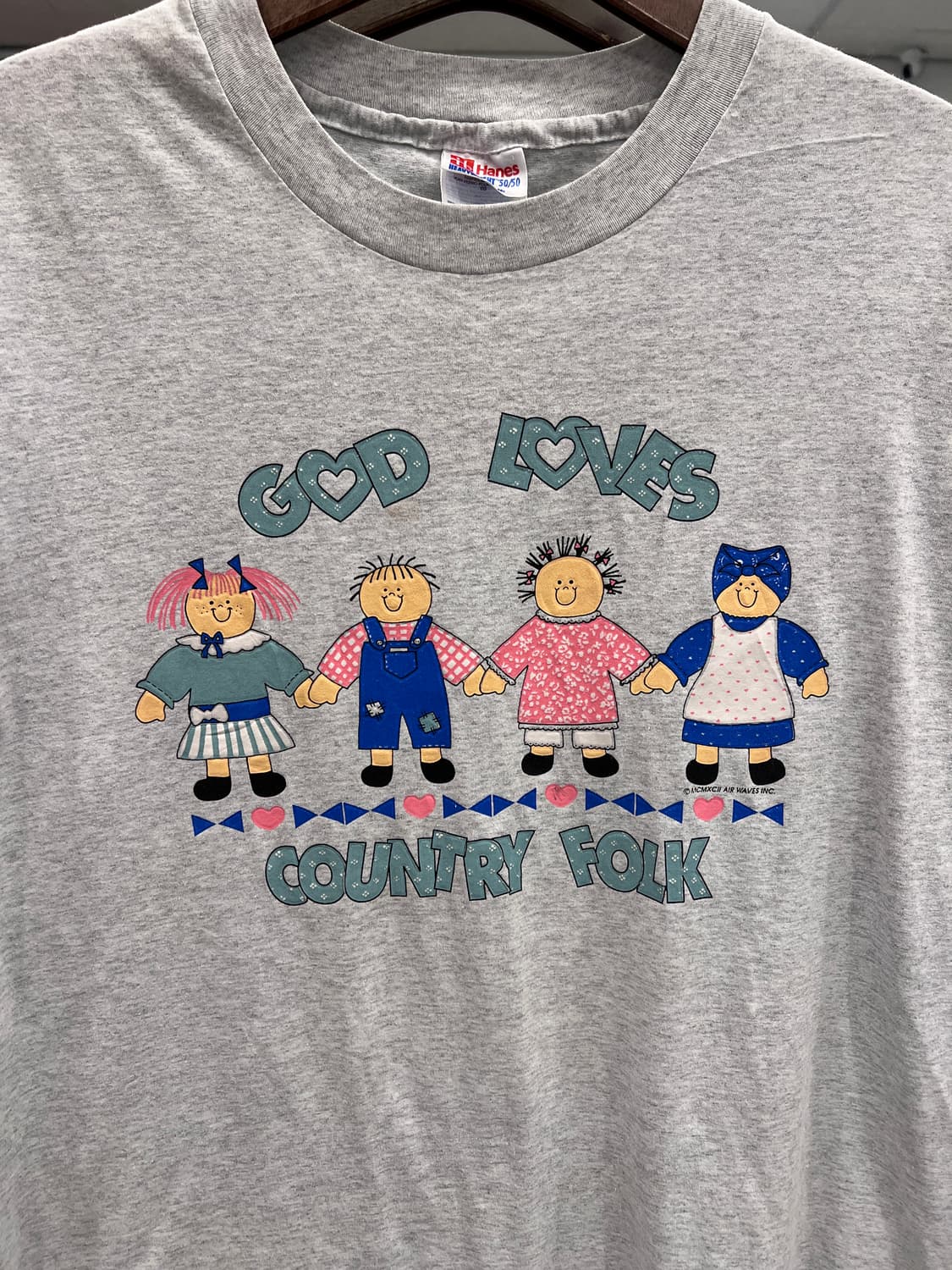 90s Hanes 헤인즈 COUNTRY FOLK 반팔 티셔츠 (USA) 상품이미지4