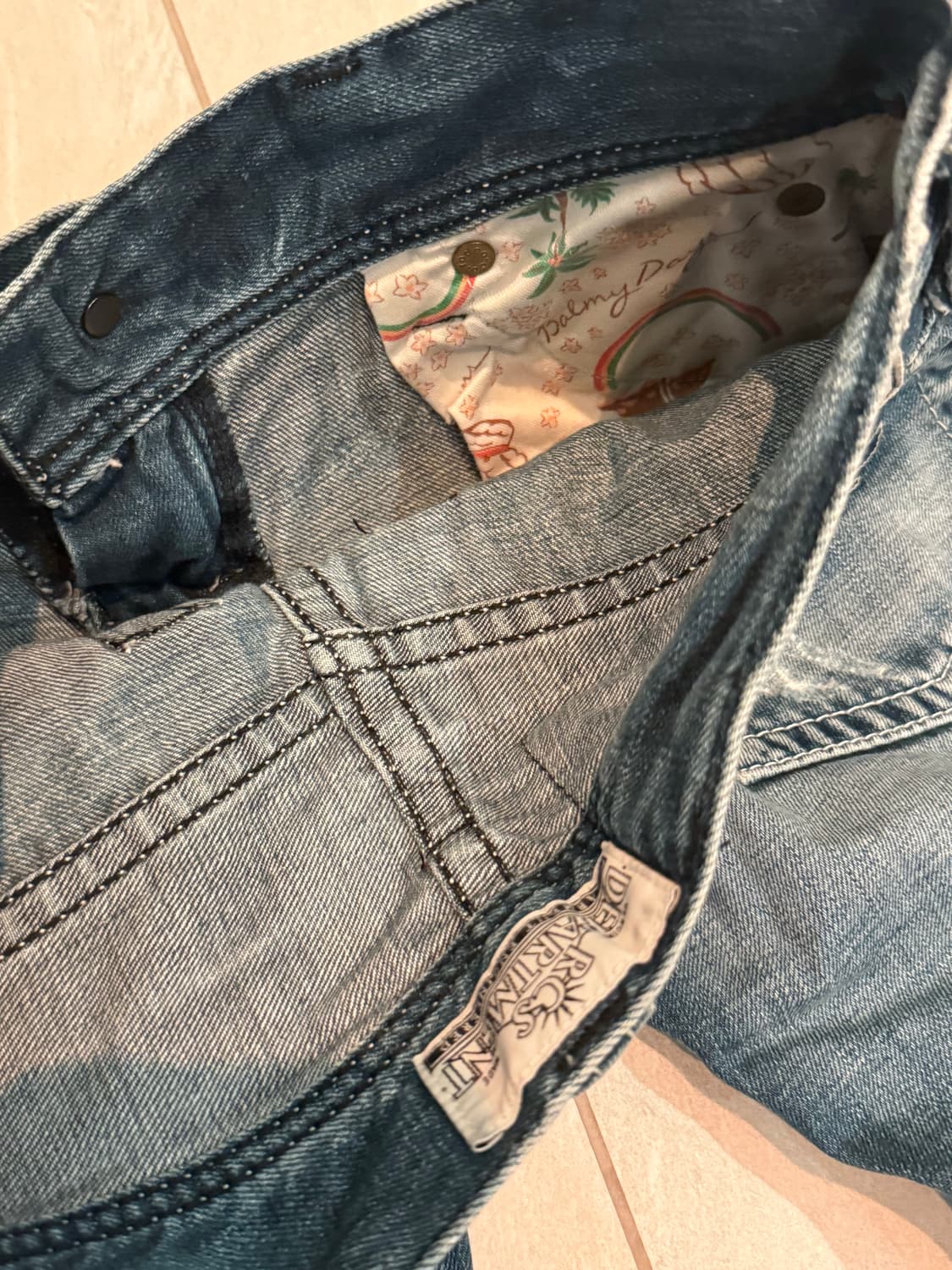 핑크 버튼 데님 팬츠 상품이미지6